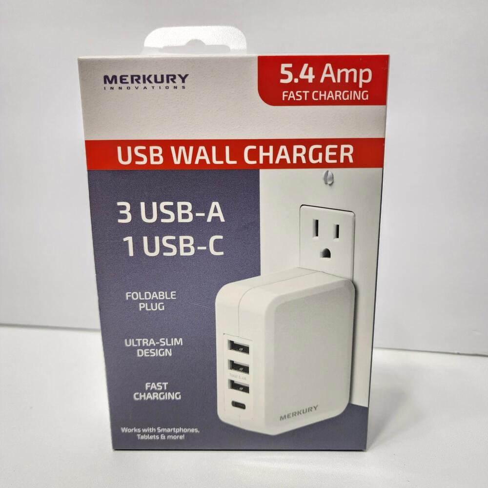 Merkury Innovations Wall Charger Fast Charging 5.4 Amp